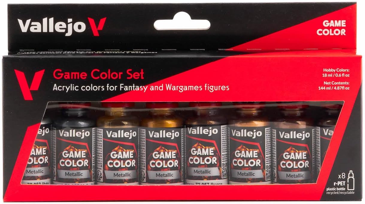 Vallejo Game Color Metallic Colors Set (8 paints)