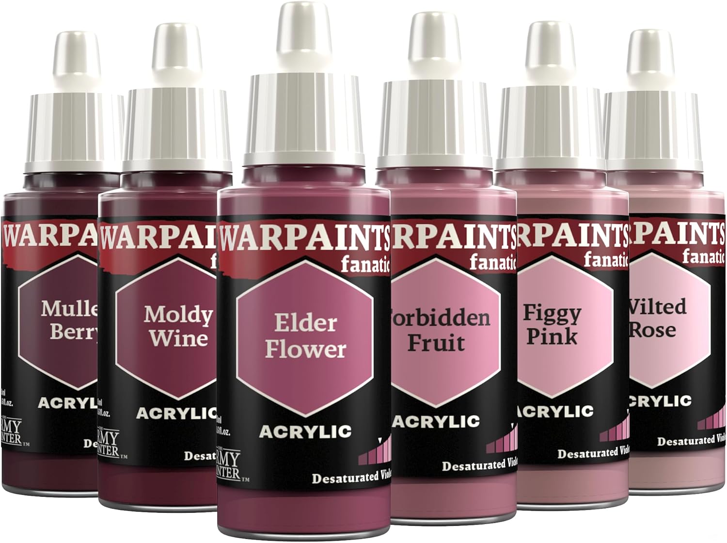 The Army Painter, Warpaints Fanatic Flexible Triad: Desaturated Violets, 6 x 18 ml acrylic paints