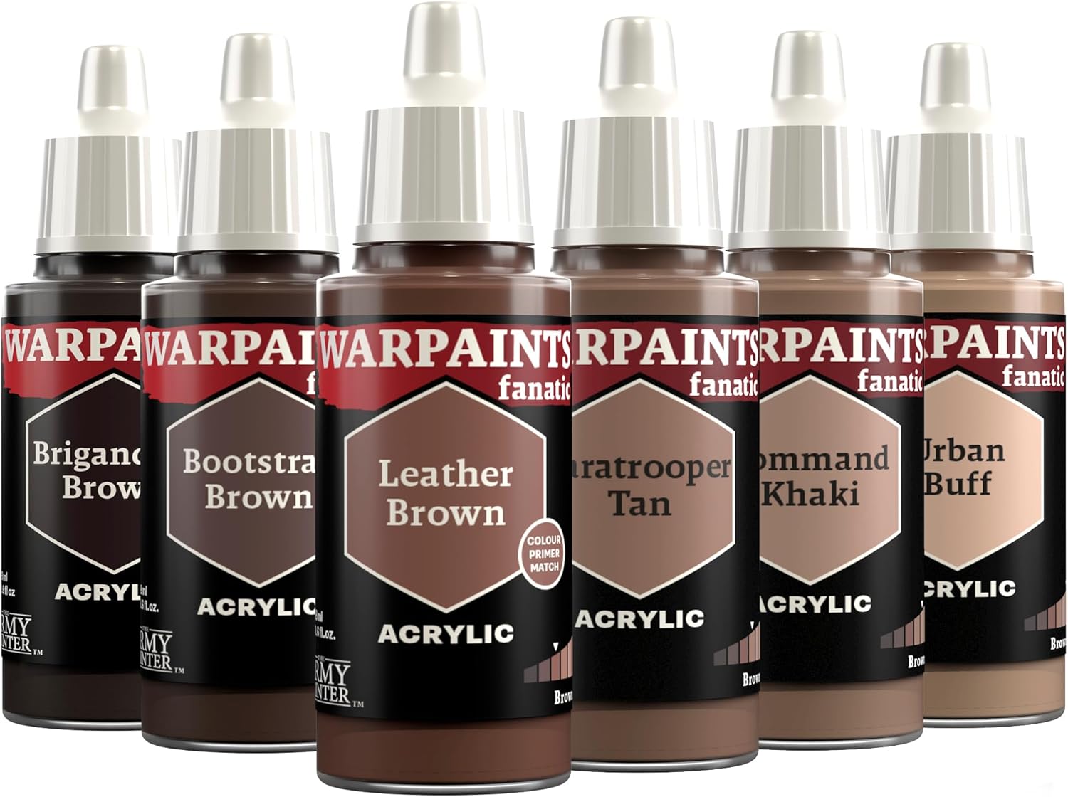 The Army Painter, Warpaints Fanatic Flexible Triad: Browns, 6 x 18 ml acrylic paints