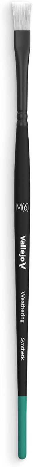 Vallejo Weathering B09002 Flat Synthetic Brush - Medium (6)